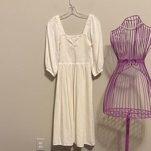 LC Lauren Conrad Cream Long Sleeve Dress